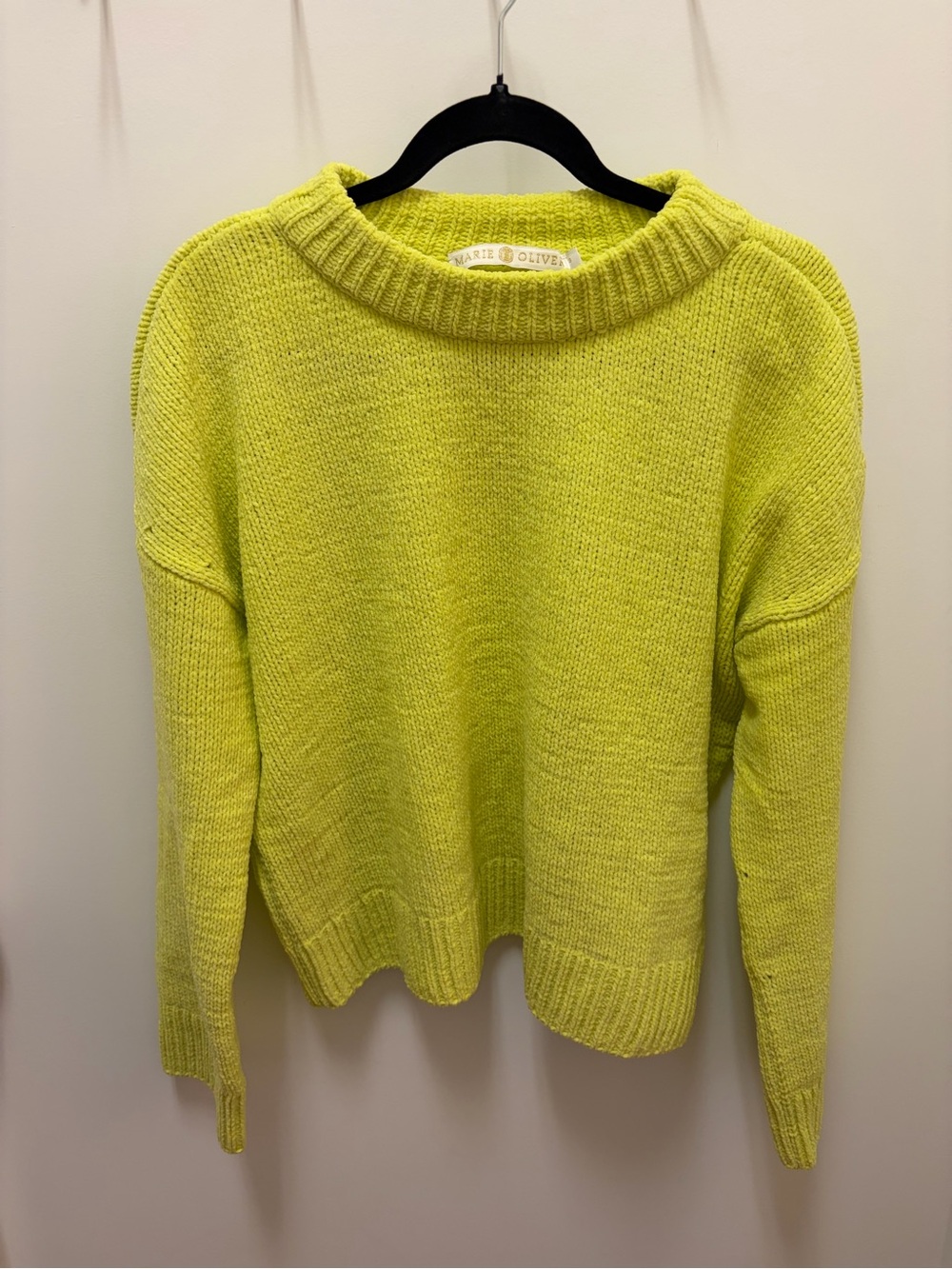 Marie Oliver Neon Lime Crewneck Sweater - Women's